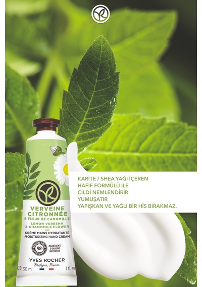 Yves Rocher El Kremi- Nemlendirici Besleyici Tazeleyici Mine Çiçeği Papatya- Vegan 30 Ml