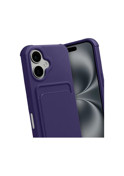 Newface Apple İphone 17 Kelvin Kartvizitli Silikon - Derin Mor