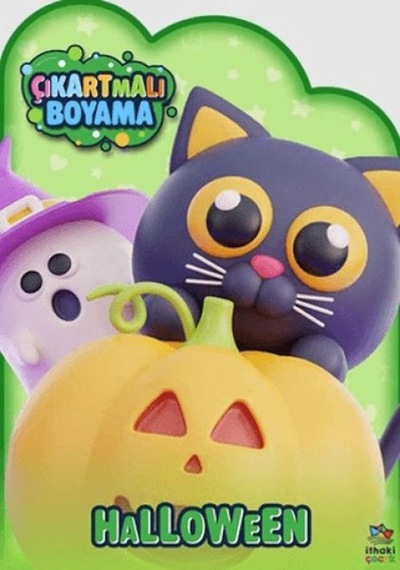 Halloween Zamanı - Çıkartmalı Boyama Kitabı - Ezjı-730448