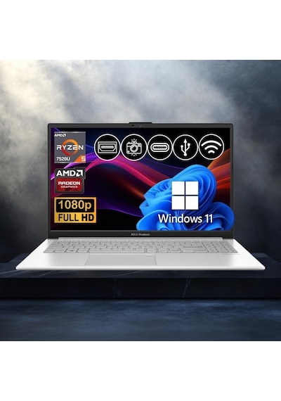 Asus VivoBook Go 15 E1504FA-BQ1741ATL19 R5-7520U 8 GB 2 TB NVMe SSD 15.6" W11P Dizüstü Bilgisayar