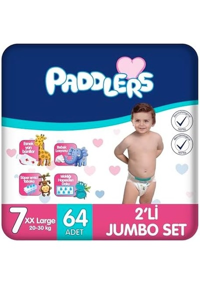 Bebek Bezi 7 Numara Xx-large 20-30 Kg 64 Adet 2 Li Set