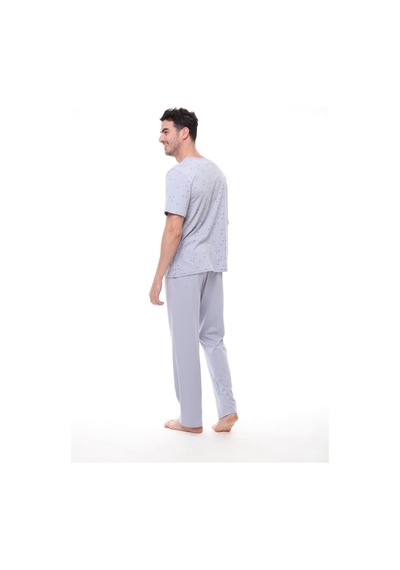 Pijadore 1411 Erkek Büyük Beden Kısa Kollu Düğmeli Pijama Takım 001