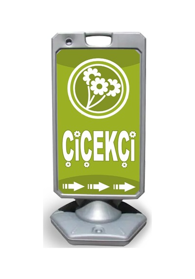 Çiçekçi Yeşil  Reklam ve Yönlendirme Uyari Dubasi A Tabela Gri