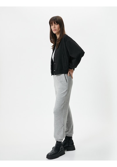 Koton Jogger Eşofman Altı Beli Lastikli Cep Detaylı Gri 4wak30080ek 4WAK30080EK031 Gri