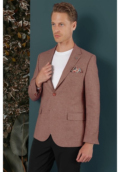 Efor C 656 Slim Fit Gül Kurusu Spor Ceket Gülkurusu