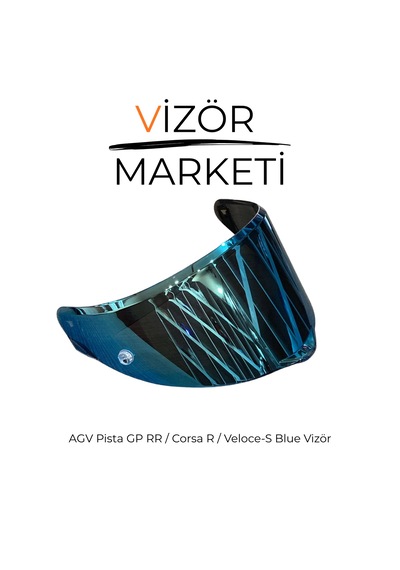 Pista Gp Rr Blue Vizör Cami Voluce , Corsa Ile Uyumludur
