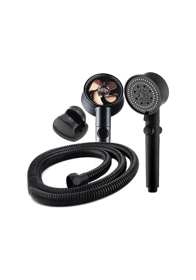 Turbo Pervaneli 5 Fonksiyonlu Duş Başlığı Duş Hortumu 150 Cm Ve Mafsal Set