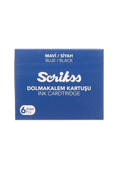 Kartuş Dolma Kalem Kartuşu 6'li Blister 10'lu Paket Mavisiyah Diğer