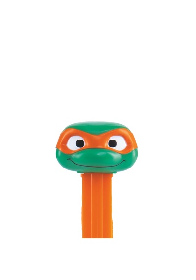 Pez Dispenser Turtles Michelangelo Meyve Aromalı Şekerleme Makinesi Ve Şekerleme Yedekleri