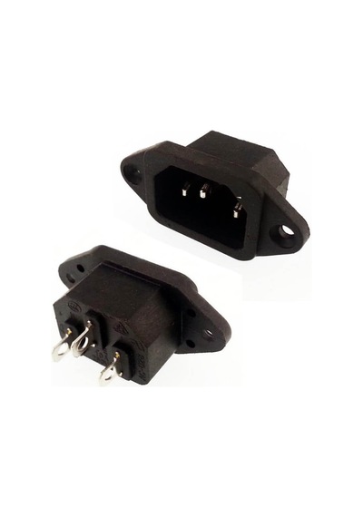 Devredünyası Ic-212 C14 Power Soket Erkek Kulaklı 220V Lehim Tip - 5 Adet