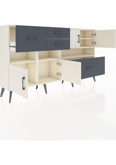 Arges Konsol 5 Raflı 4 Çekmeceli 4 Kapaklı 176x30x99 Aytaşı-aytaşı/antrasit Aytası/antrasıt - Aytası Arges Konsol 5 Raflı 4 Çekmeceli 4 Kapaklı 176x30x99 Aytaşı-aytaşı/antrasit Aytası/antrasıt - Aytası