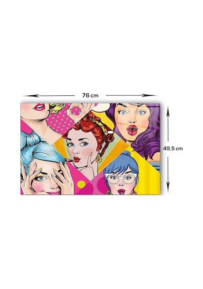 Cam Ocak Arkası Koruyucu Popart Ladies 49,5cm X 76cm