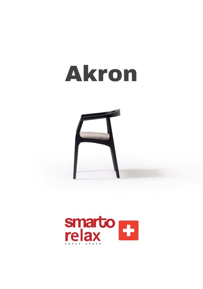Smarto Relax Akron 2 Li Sandalye Seti Ahşap Ayaklı, Krem Kumaş Siyah-krem