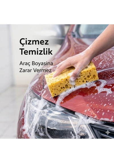 - Doğal Oto Yıkama Süngeri, Delikli Araba Temizleme Süngeri, Araç Köpüklemek İçin Sünger - 18x1