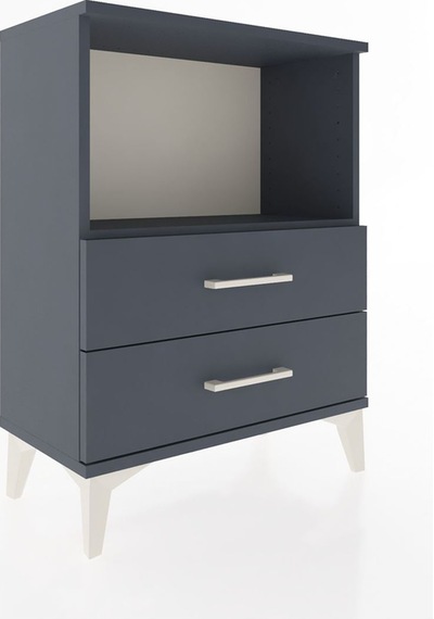 Arges Komodin 2 Çekmeceli 60x30x80 Antrasit-antrasit Antrasit