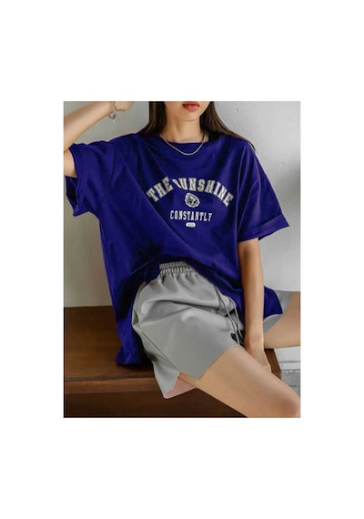 Medinenur The Sunshine Baskılı Unisex T-shirt Mavi