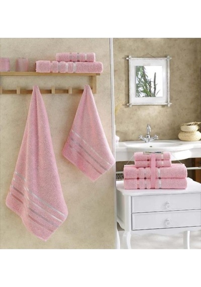 Banyo Havlu Seti 4 Lü Bale Pembe