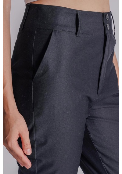 Braccas Kadın Yandan Cepli Pamuklu Chino Yüksek Bel Slim Fit Pantolon Lacivert Lacivert Braccas Kadın Yandan Cepli Pamuklu Chino Yüksek Bel Slim Fit Pantolon Lacivert Lacivert