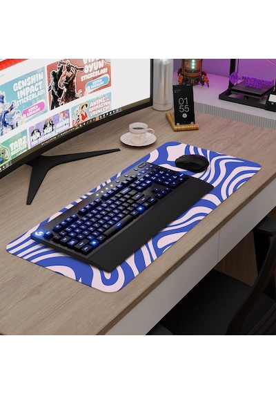 Vektörler Oyuncu Gaming Mouse Pad Kauçuk Kaymaz Taban Mousepad V1, 70x30 Xl