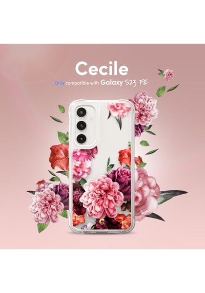 By S23 Fe Kılıf Cecile Rose Floral - Acs06386 Diğer