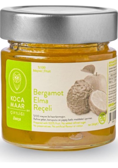 Kocamaar Çiftliği Bergamot Elma Reçeli Rafine Şeker İlavesiz 270 G