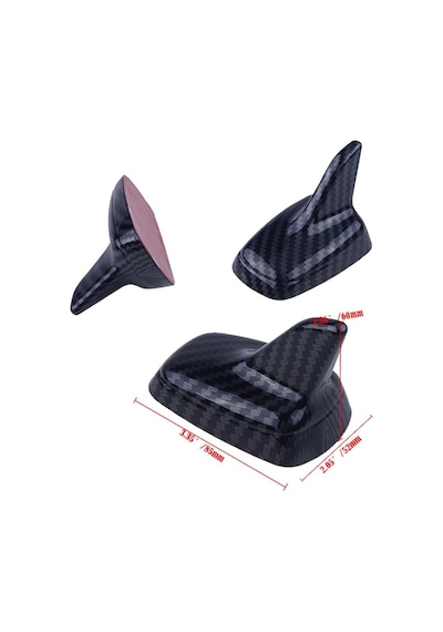 Karbon Fiber Desenli Oto Anten Süs Köpekbalığı Shark Araba Araç Dekoratif Süs Anteni Üniversal Ps-243