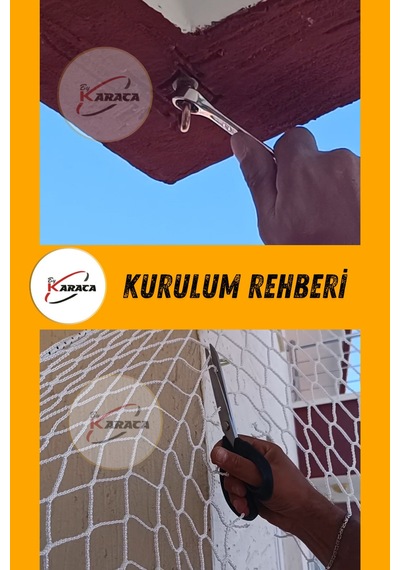 Kedi Balkon Güvenlik Filesi 1.5x20 Mt 2mm İp Kalınlığı 4x4 Gözenekli