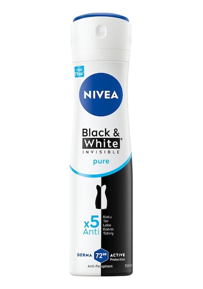 Nıvea Kadın Sprey Deodorant Black&white Invisible Pure 150 Ml 4 Adet