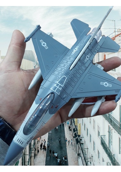 F16 Metal Uçak Cobra Fighter Aırforce 5.Nesil Savaş Uçağı