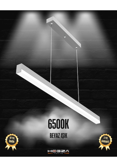Magro 100cm Gri Kasa, Beyaz Işık Modern Sarkıt Led Avize GRİ RENK