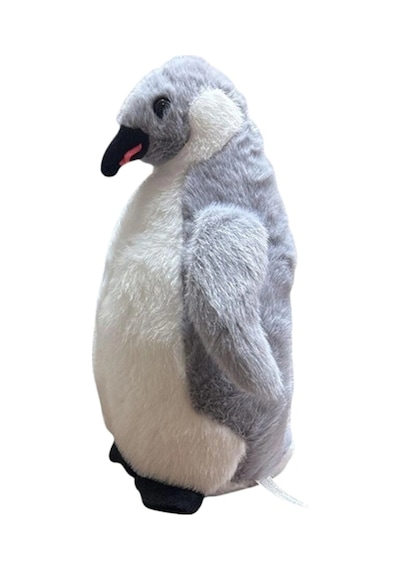Sevimli Peluş Penguen 35 Cm Uyku Arkadaşı Gri