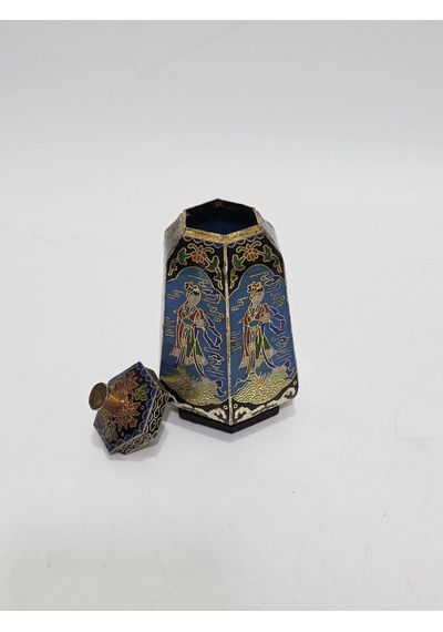 Antika Cloisonne Minyatür Kutu 12,5cm 174