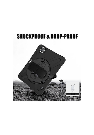 Apple Uyumlu iPad Pro11 (2021-2020-2018) Kılıf Shockproof 3 Katmanlı Standlı