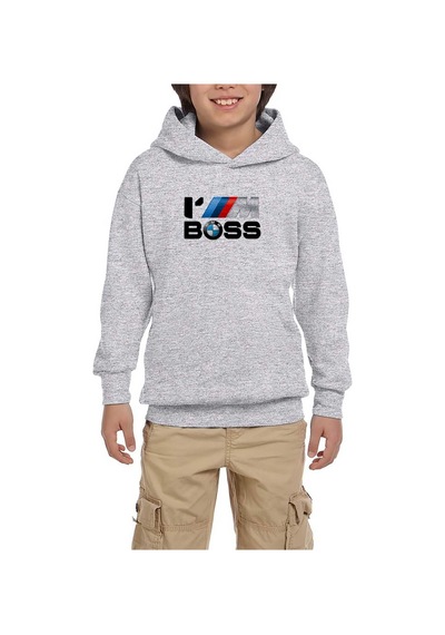 Zepplin Giyim BMW IM BOSS Gri Çocuk Kapşonlu Sweatshirt Gri