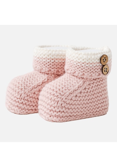Andywawa Knit Booties Bebek Triko Patik Ac25370 Pembe
