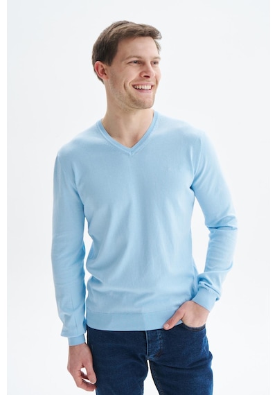 AR-MA Arma Erkek Slim Fit Basic V Yaka Triko Kazak K9kro0852 Mavi