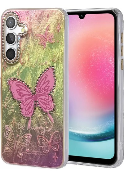 Newface Samsung Uyumlu Galaxy A24 4g Kılıf Blade Aynalı Desenli Kapak - Desen 5 Resimdeki