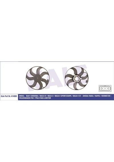 Kale Fan Motoru-394 Mm 250/80w 7 Vw Seat Skoda Klr-414900