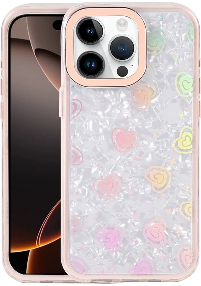 Apple Uyumlu iPhone 16 Pro Max Lumi Desenli Kapak Pembe\