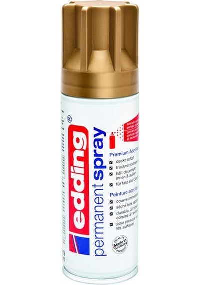 Edding Permanent Sprey Boya 200 Ml. 924 Metalik Altın