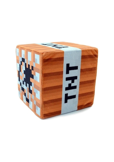 Minecraft TNT Dekoratif Küp Yastık Minder Peluş Oyuncak 10CM