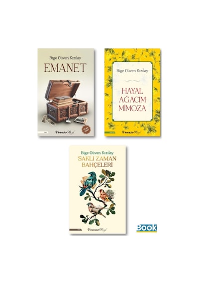 Bige Güven Kızılay Kitap Seti / Emanet - Saklı Zaman Bahçeleri - Hayal Ağacım Mimoza
