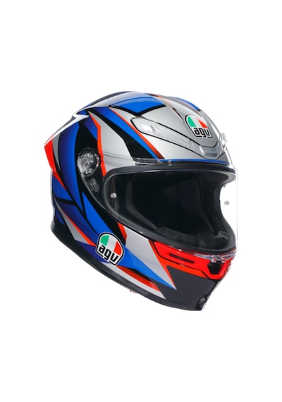 Agv K6 S Slashcut Blue Red Kapalı Kask