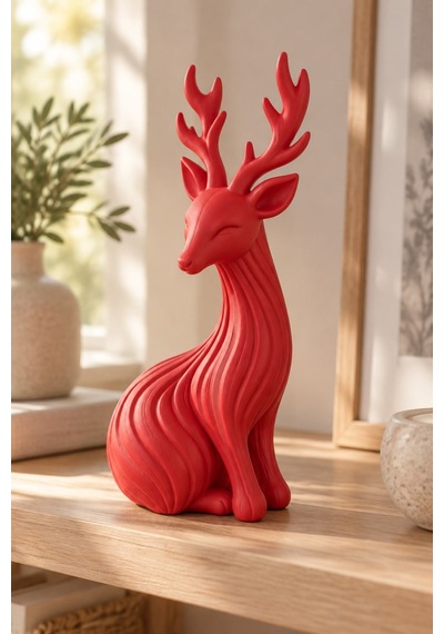 Japon Tarzı Noel Geyik Figürlü Dekoratif Biblo 07974608