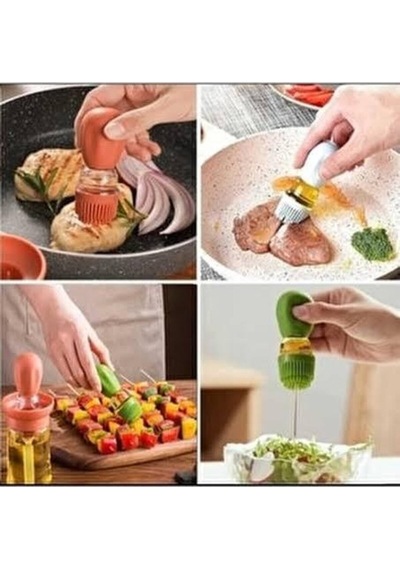 Kendinden Hazneli Silikon Fırçalı Yağ Sos Ve Yumurta Fırçası Yeni Nesi Fırçalı Yağlık Ve Sirkelik Be Diğer