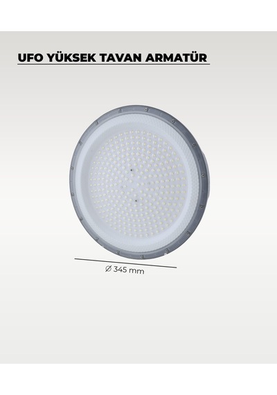 Yüksek Tavan Ufo Armatür 200w - 4000k Günışığı Gri