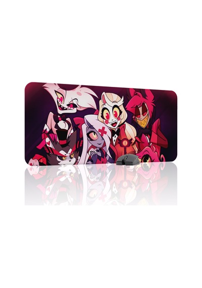 Hazbin Hotel Kaymaz Dikişli Kauçuk Oyuncu Mousepad V2 - 90x40 Xxl Gaming Mouse Pad Fare Altlığı