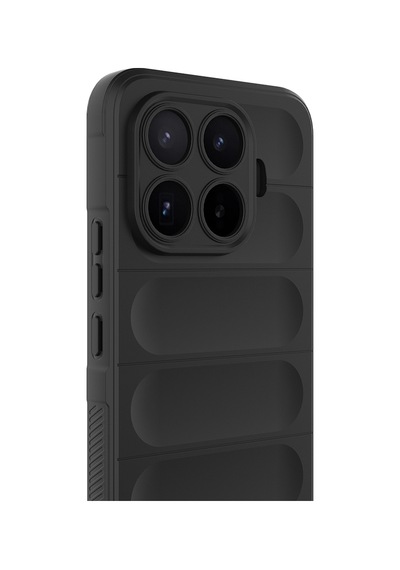 Xiaomi 17t Pro Kılıf Kamera Korumalı Esnek Silikon Parmak Şeritli Pazarplus Siyah