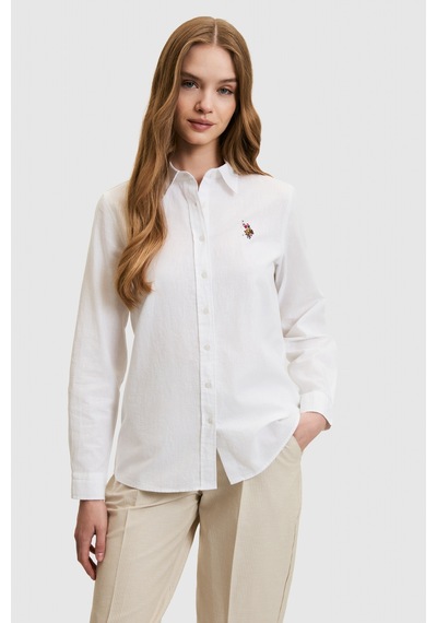 U.S. Polo Assn. U.s. Polo Assn. Kadın Beyaz Gömlek Basic 50320204-vr013
