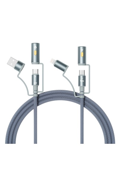 Bix Bx6ın1c 60w Led Fener Çok Fonksiyonlu Şarj Kablosu 1.2 Mt Gri 1.2 M